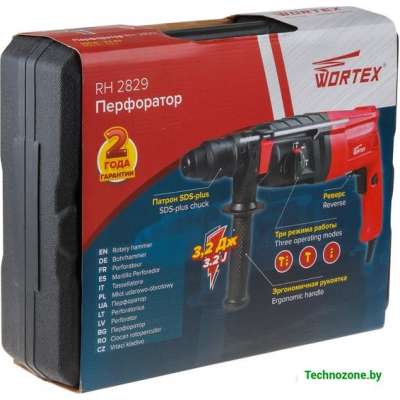Перфоратор "WORTEX" RH2629 (в кейсе) 800 Вт. — изображение 2