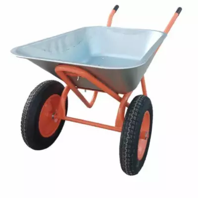 Тачка строит. 2 кол. WB5009MS3/120 л., БТМ 350 кг., профиль, оранжевая 25 (серый квадрат)