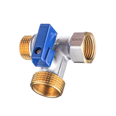 Кран для стир.маш.1/2"х3/4"х1/2" латунь